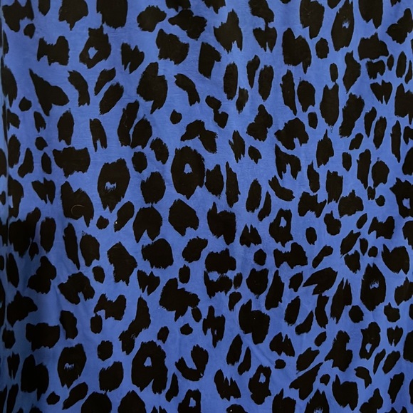Torrid Plus Size Blue & Black Leopard Print Midi Skirt - Picture 5 of 5